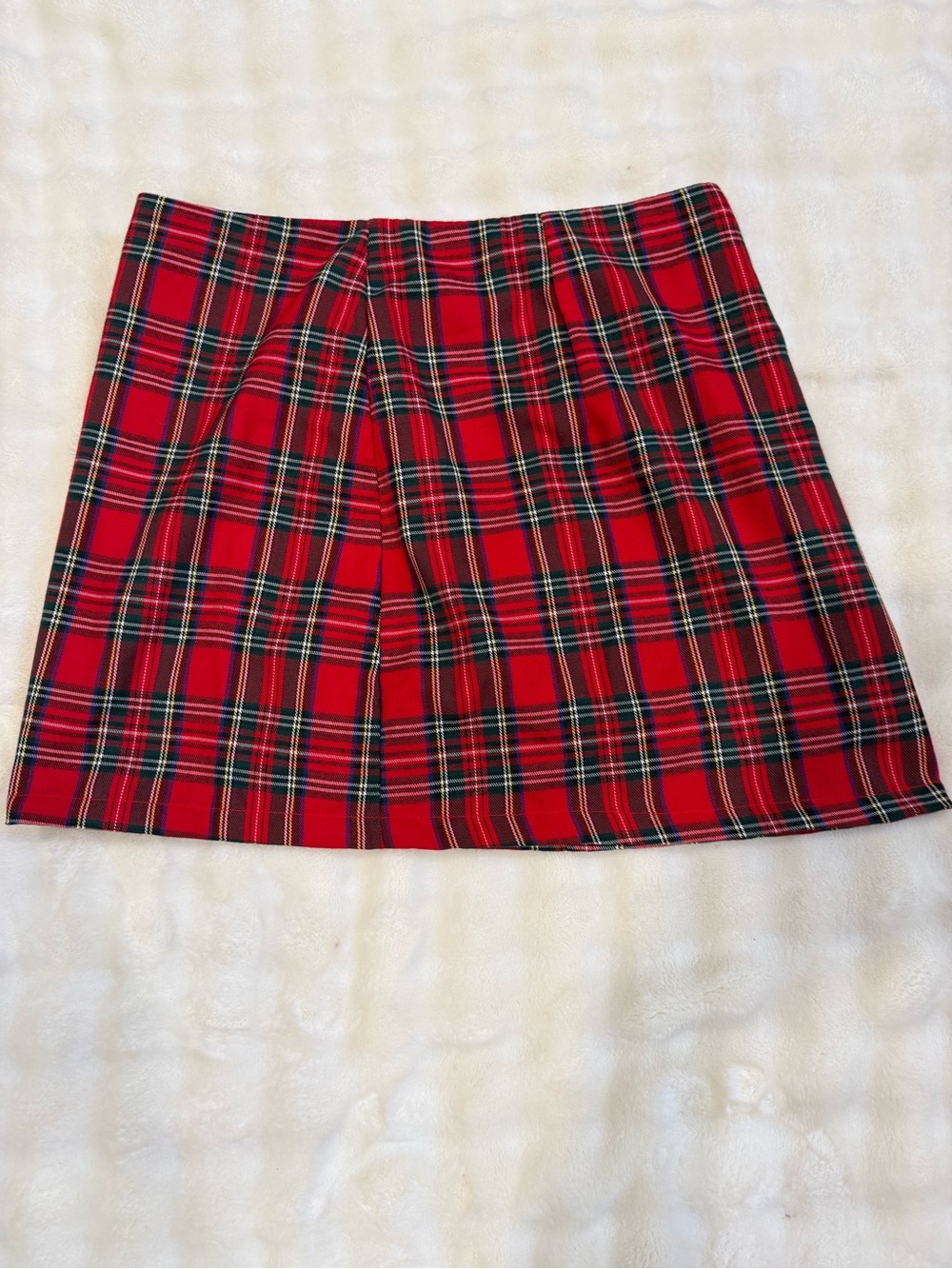 Red Plaid Mini Skirt - Classic Tartan